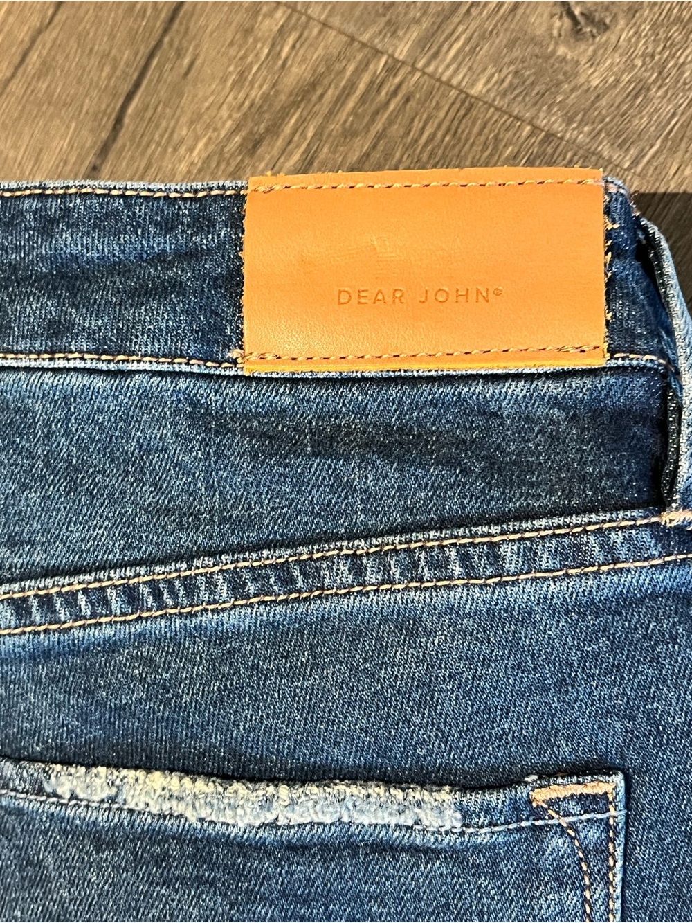 Dear John Jaxtyn Bootcut Jeans Sz 26 Dark Wash Raw Hem Stretch NWT ⭐️ - Picture 6 of 9